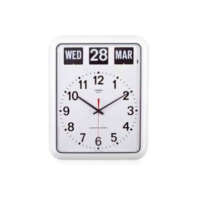 TWEMCO BQ-12 ホワイト TWEMCO BQ-12A Wall Clock Flip Perpetual Calendar White 15