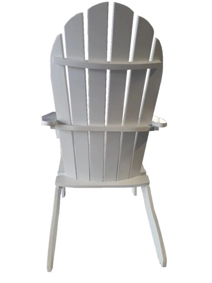 Silla de exterior Adirondack de madera blanca Mainstays Foto 3 de 3