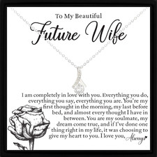 Future Wife Necklace Gift Romantic Jewellery for Fiancée with Gift Box & Card