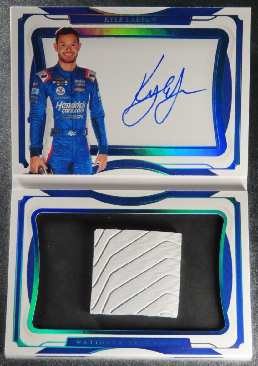 2022 National Treasures Kyle Larson Shoe Sole Autograph Booklet 1 3 2022 national treasures kyle larson shoe sole autograph booklet 1 3