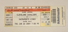 1/22/04 Cavaliers Kings Lebron James RC Rookie Did Not Play NBA Ticket Stub DNP
