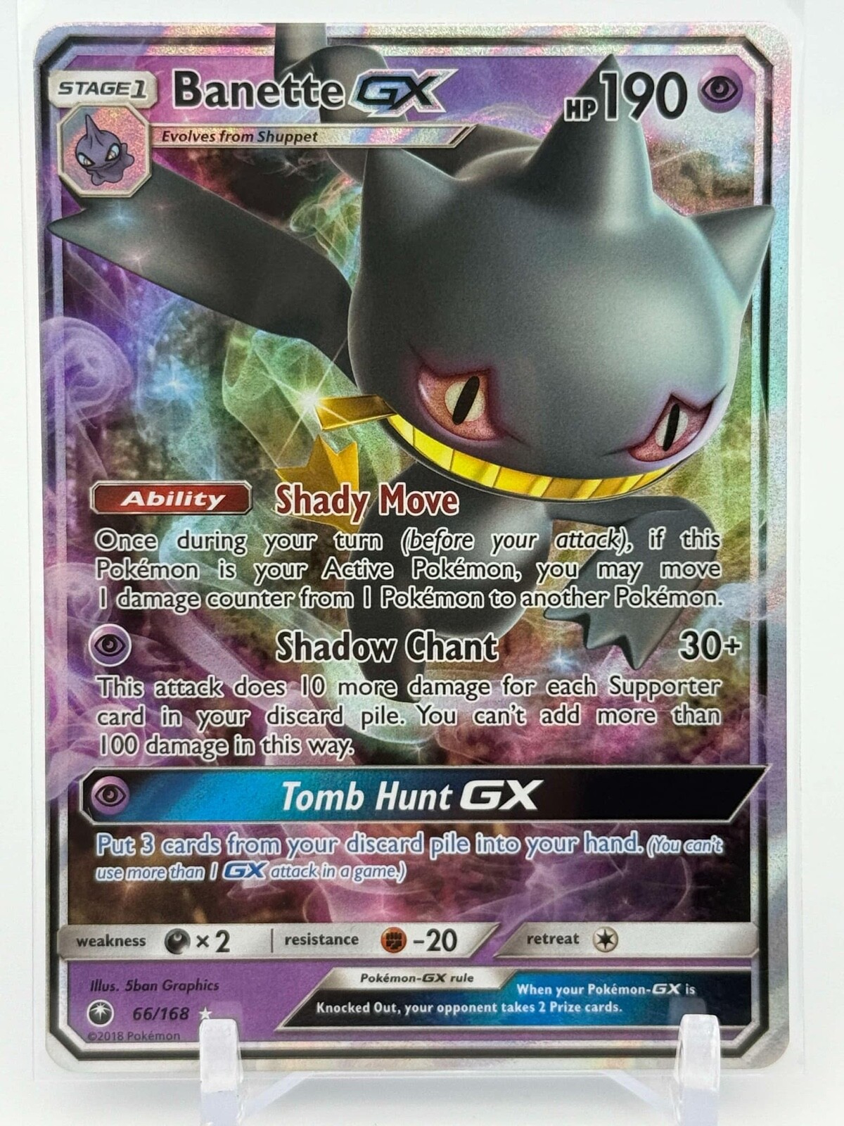 Banette GX - 66/168 - Ultra Rare - Celestial Storm - Pokemon Card - NM/M