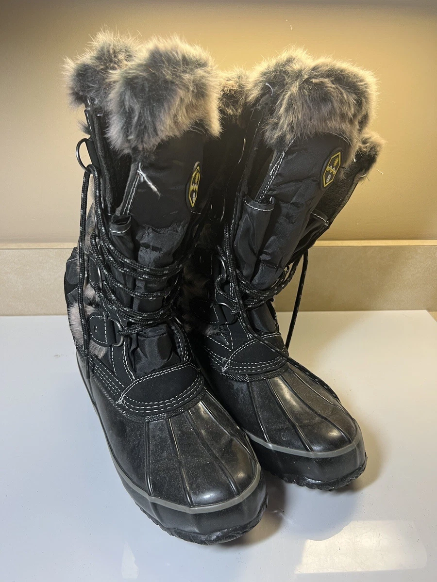 Khombu Insulated Winter Snow Boots Fur Jandice Size 8 Waterproof