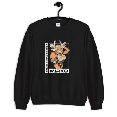 Unisex Rabbit Hero Mirko Sweatshirt Rumi Usagiyama Miruko MHA My Hero Academia