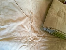SET OF 2 The Company Store Taupe Heavyweight thick Cotton KING Pillowcases