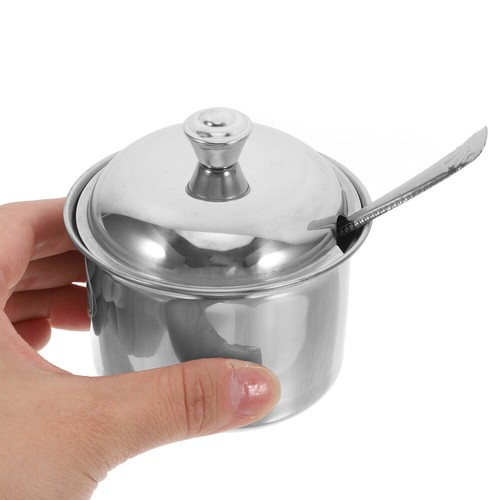 Spice Jar Stainless Steel Small Container with Lid Seasoning Bottle Sugar Bowl - Picture 11 of 12