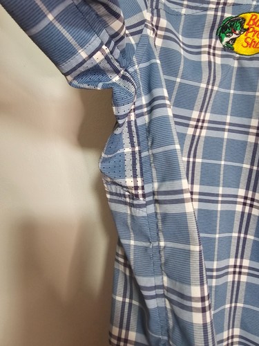 Ascend Women's Bass Pro Shop Fishing Shirt Sz S Blue Performance L/S Button Up - Picture 7 of 8