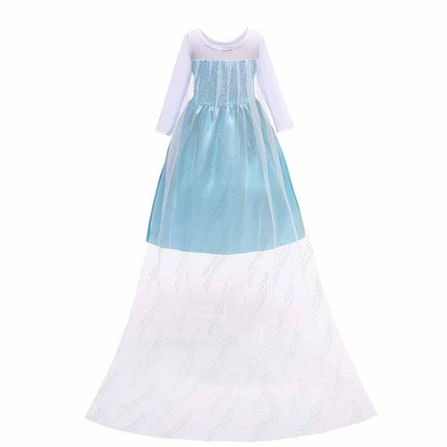 Ball Gown Princess Elsa Anna Role Up Cosplay Dress Birthday for Girls 2-10 Y - Picture 4 of 9