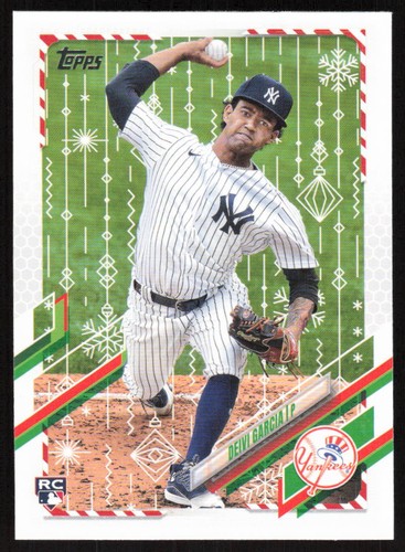 2021 Topps Holiday Deivi Garcia #HW77 Rookie New York Yankees