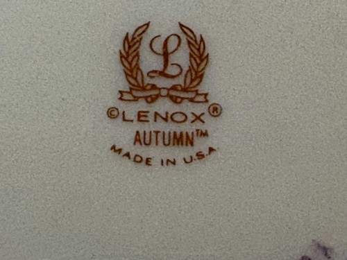 Soupière LENOX neuve avec étiquette motif présidentiel automne avec louche - sans couvercle - Photo 11 sur 15