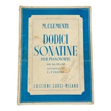 M. Clementi Dodici Sonatine Pianoforte Op. 36, 37e, 38 Songbook Piano L Finizio
