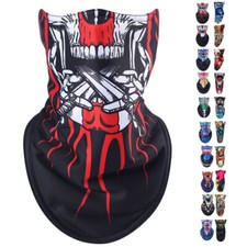 Skull Bandana Face Mask Tube Neck Gaiter Scarf Ghost Motorcycle Headband for Men