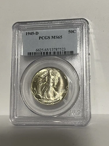 1945 D Walking Liberty Half Dollar - PCGS MS65