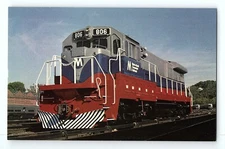Metro North Railroad 806 B23-7 Conrail Locomotive North White Plains NY Postcard