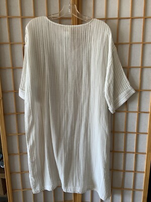 eileen fisher white linen dress EILEEN FISHER Organic-Handkerchief-Linen Midi Dress