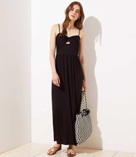 Ann Taylor LOFT Beach Back Twist Front Maxi A Line Dress sz S NEW NWT