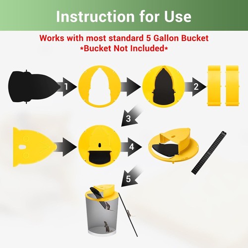 Mouse Traps Bucket Flip Lid, 5 Gallon Bucket Lid Mouse Rat Trap, Auto Reset & - Picture 5 of 7