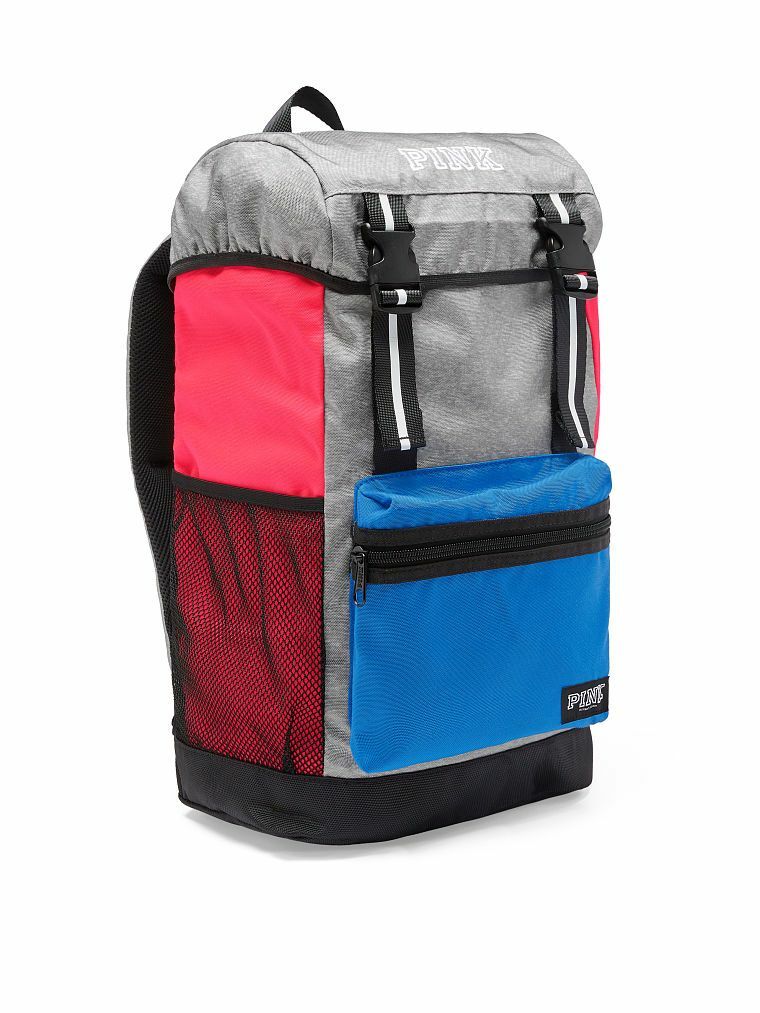 国内即発送★VSPINK★Sport Clip Backpack クールブロックカラー Victoria's Secret Pink Sport Clip School Campus Backpack