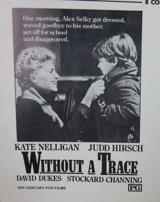 WITHOUT A TRACE Movie Mini Ad Sheet Vintage Advertising Poster Film