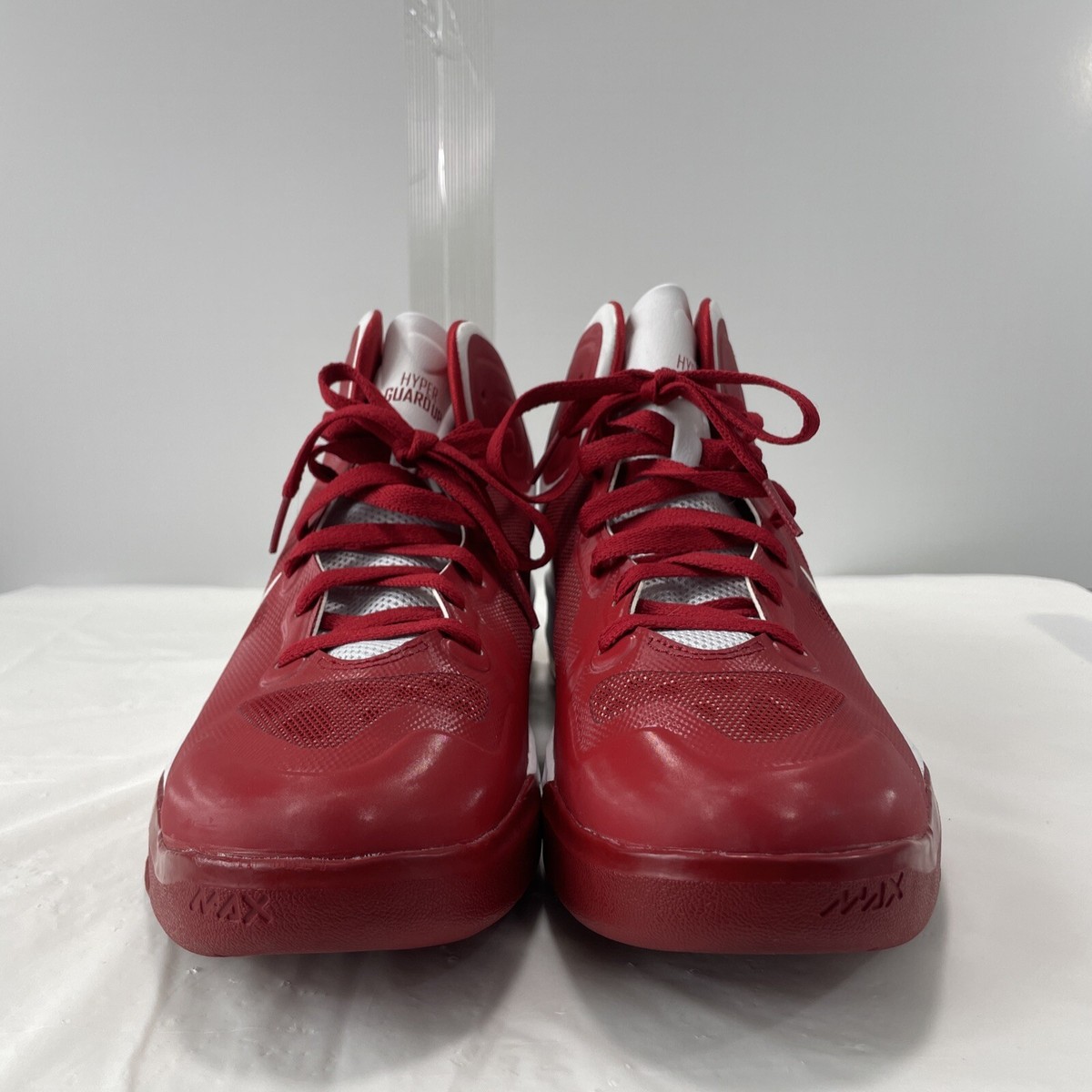 Nike Air Max Basketball Shoes Mens‎ Red White High Top Sneakers 9.5 Nike Air Max Penny 1 White Varsity Red 2005 Mens Basketball  main image 2