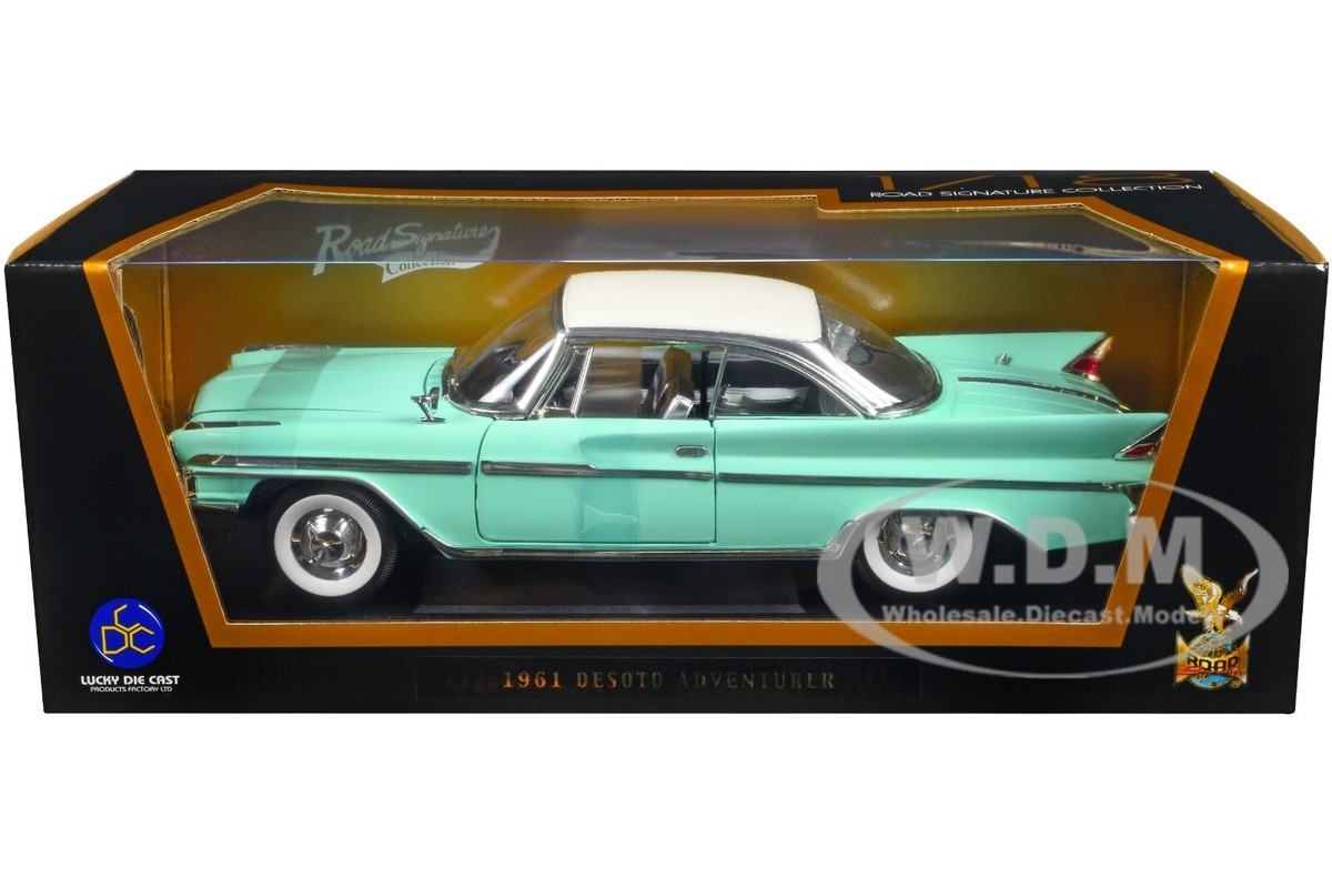 1961 DESOTO ADVENTURER LIGHT GREEN 1/18 DIECAST MODEL BY