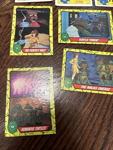 Vintage 1989 & 1990 Teenage Mutant Ninja Turtles Trading Cards LOT of 16 - Picture 7 of 14