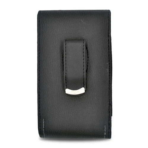 Black Leather Vertical Phone Holder Skin Cover Case Pouch Belt Clip -UNIVERSAL M - Image 2 of 3