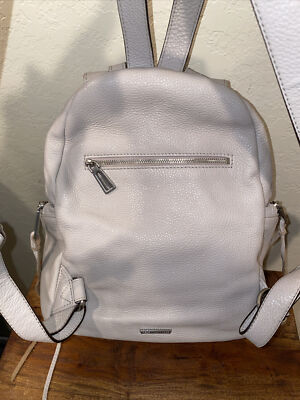 Rebecca Minkoff Light Gray Leather Backpack Rebecca Minkoff Light Gray Leather Backpack | eBay main image 3