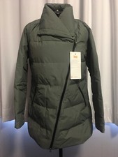 Lucy! Jacket M Long Hatha Insulated Down Coat Moss Green Discontinued Msrp $198!
