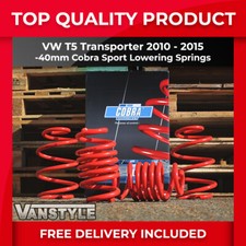 FITS VW T5 TRANSPORTER 10-15 COBRA SPORTS PERFORMANCE LOWERING SPRINGS -40MM