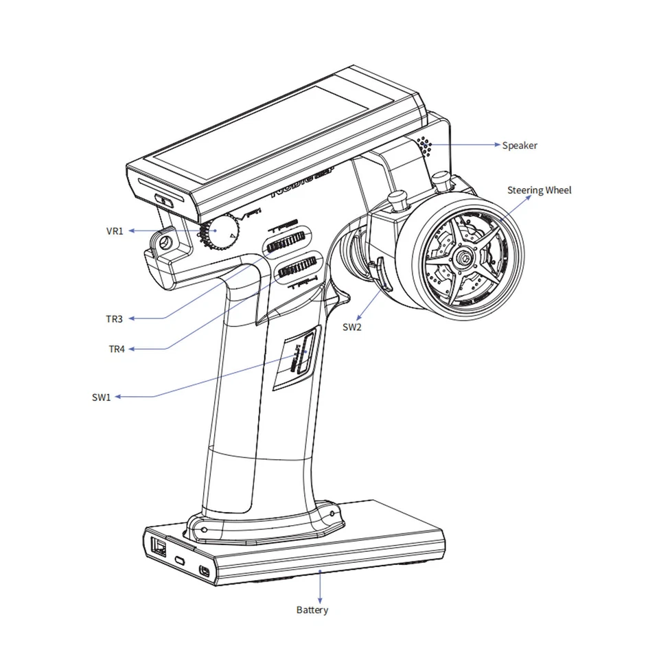 Flysky Noble NB4+ 2.4G 8CH Transmitter Remote Controller with FGR4S Receiver NEW - Image 4 of 4
