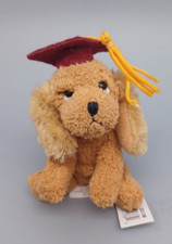 Russ Berrie And Co Vintage Plush Graduation Puppy With Diploma