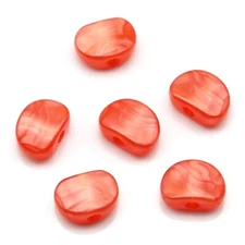 6Pcs Red Pearl Guitar Tuning pegs Tuners Machine Head Small Semicircle Buttons