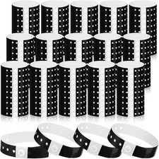 300 Pcs Black Plastic Wristbands for Events Vinyl Wristband Plastic Bracelet ...