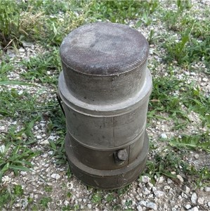 Vintage Portable Catalytic Kerosene Camping Heater, Silver Metal, 5000 BTU