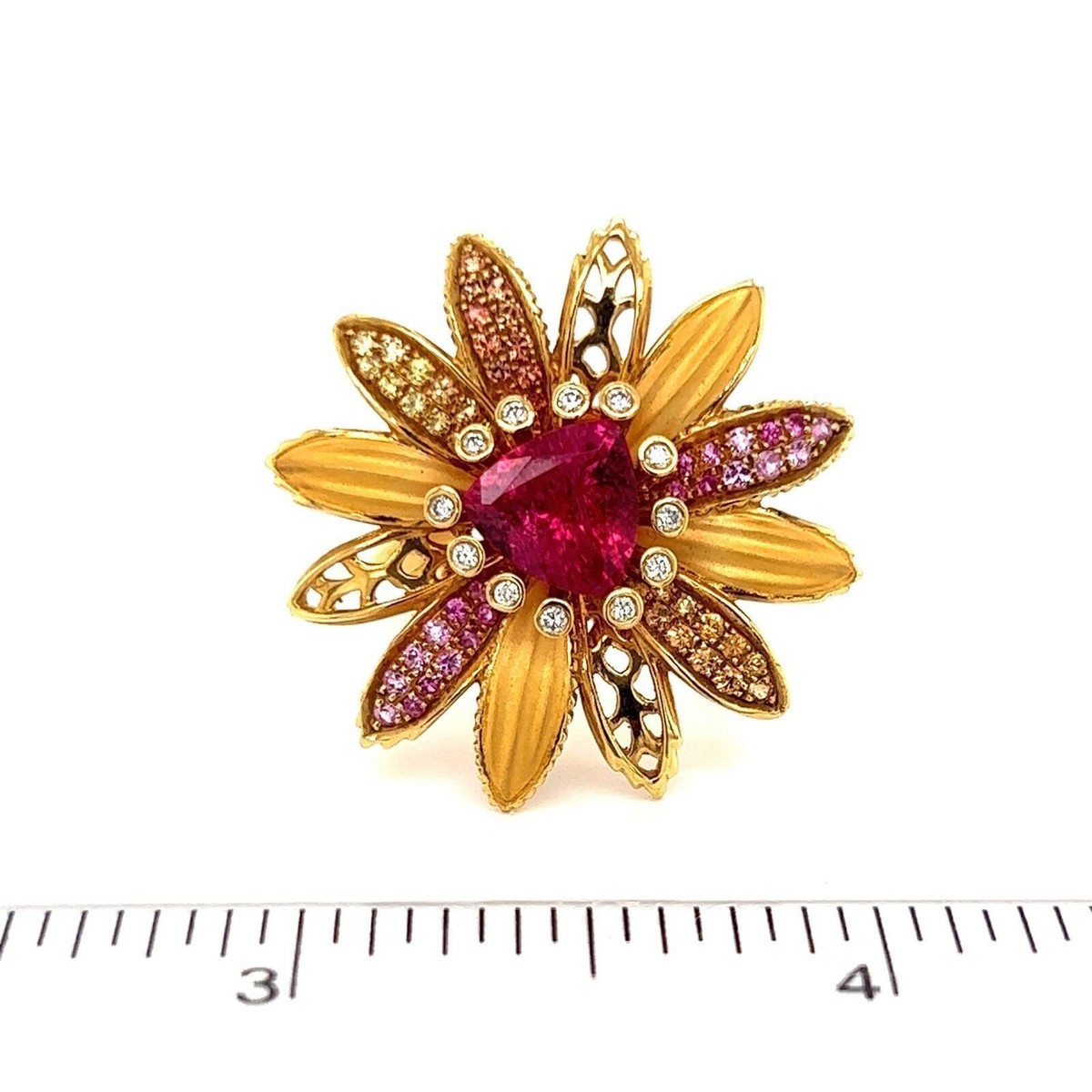 Carrera y Carrera Primavera Diamond & Gems 18k Yellow Gold Ring Size 6 View 6