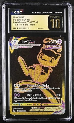 CGC 10 PRISTINE Mew VMAX 2022 Lost Origin TG30/TG30 Holo Pokemon Card
