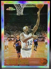 1996-97 Topps Chrome Refractor Derek Harper NM #144R SP Mavericks Knicks