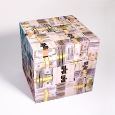 Hush Money Money Cube End Table β Hyper Realistic From All Sides Fast Shipping