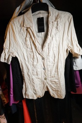 Damenmode Oberteil Shirt Bluse Apanage Knöpfe Perlmutt Größe 42 XL Weste neu