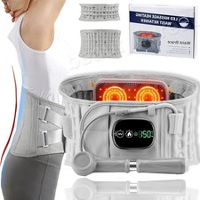 NEW Heating Massage Decompression Belt Lumbar Support for Lower Back Pain Relief