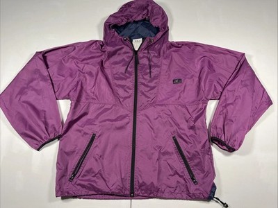 Vintage Helly Hansen Jacket Mens Medium Hooded Windbreaker Purple Full Zip 90s