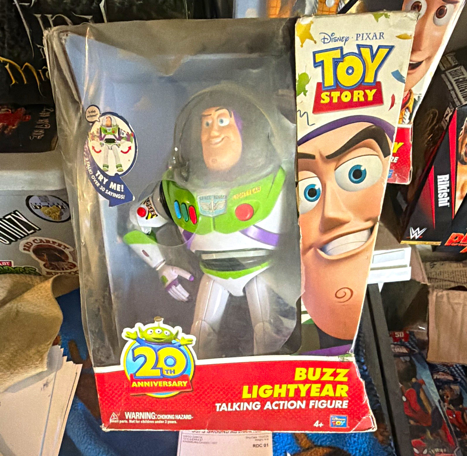 Thinkway Toys Buzz Lightyear Toy Story 20th Anniversary Talking Light Up WORKS