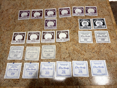 30 DEAN MARKLEY Single Electric & Acoustic GUITAR String Envelopes MIXED ''LOT''