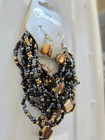 Multi Strand Beaded Bracelet and Earring Set - Abalone Mother of Pearl NEW — photo 4
