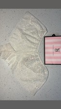 Victoria's Secret Dream Angels White Lace Boyshorts Size S NWOT