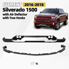 Front Bumper Lower Valance w/Tow Hooks 2016-2018 Silverado 1500 w/ Air Deflector