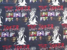 The Joker from Batman Movie 100 Cotton Fabric by the 1/4 Yard : 9" x 57"