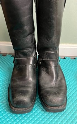 Harley-Davidson Mega Harness Motorcycle BOOTS Black Leather 91345