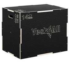 Yes 4 All 3 In 1 Non Slip Wooden Plyo Box